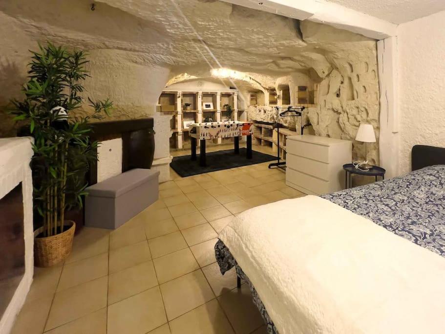 Maison Semi-Troglodyte Avec 4 Velos Rochecorbon Esterno foto
